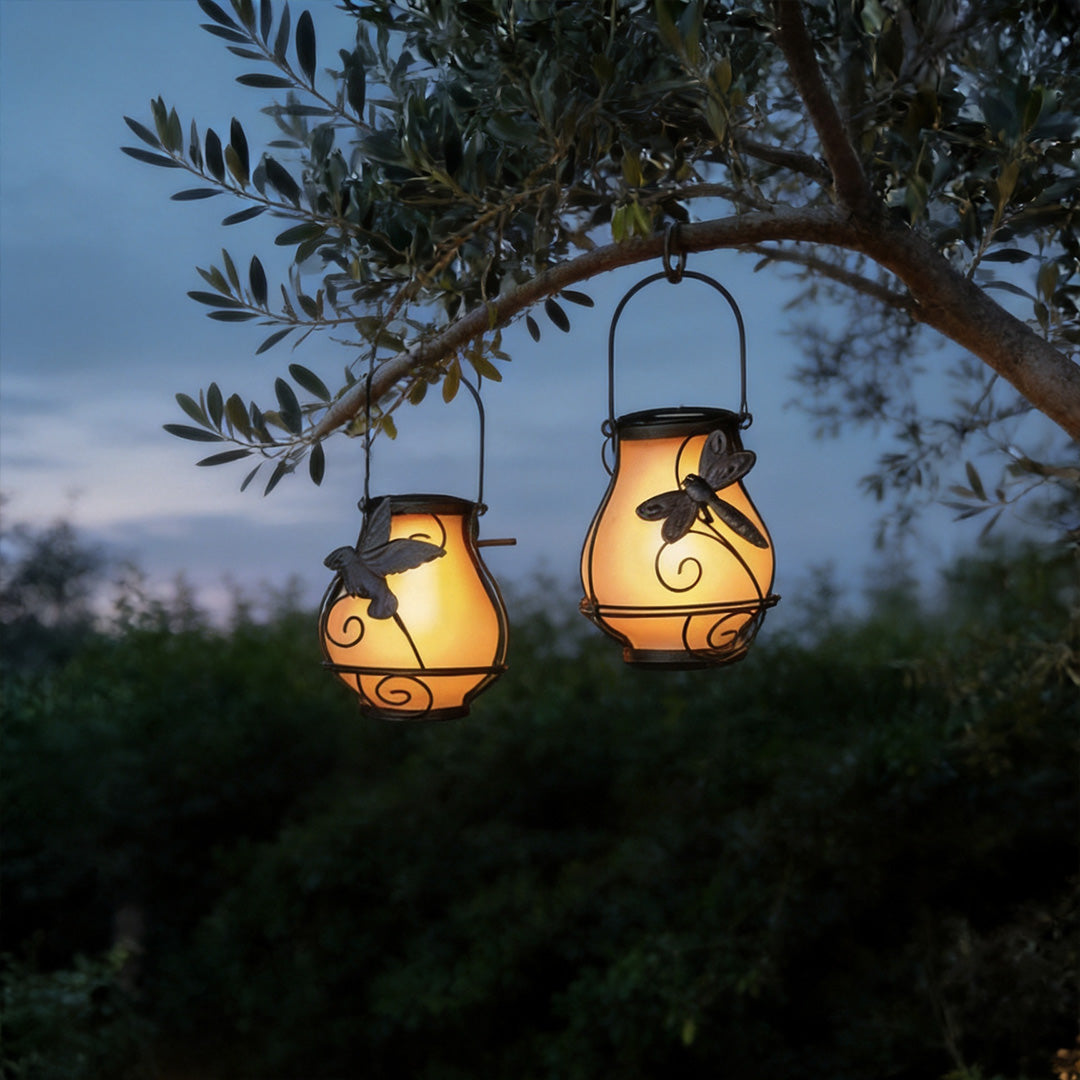 Gray Outdoor Light Pendant Hanging Flame-Inspired