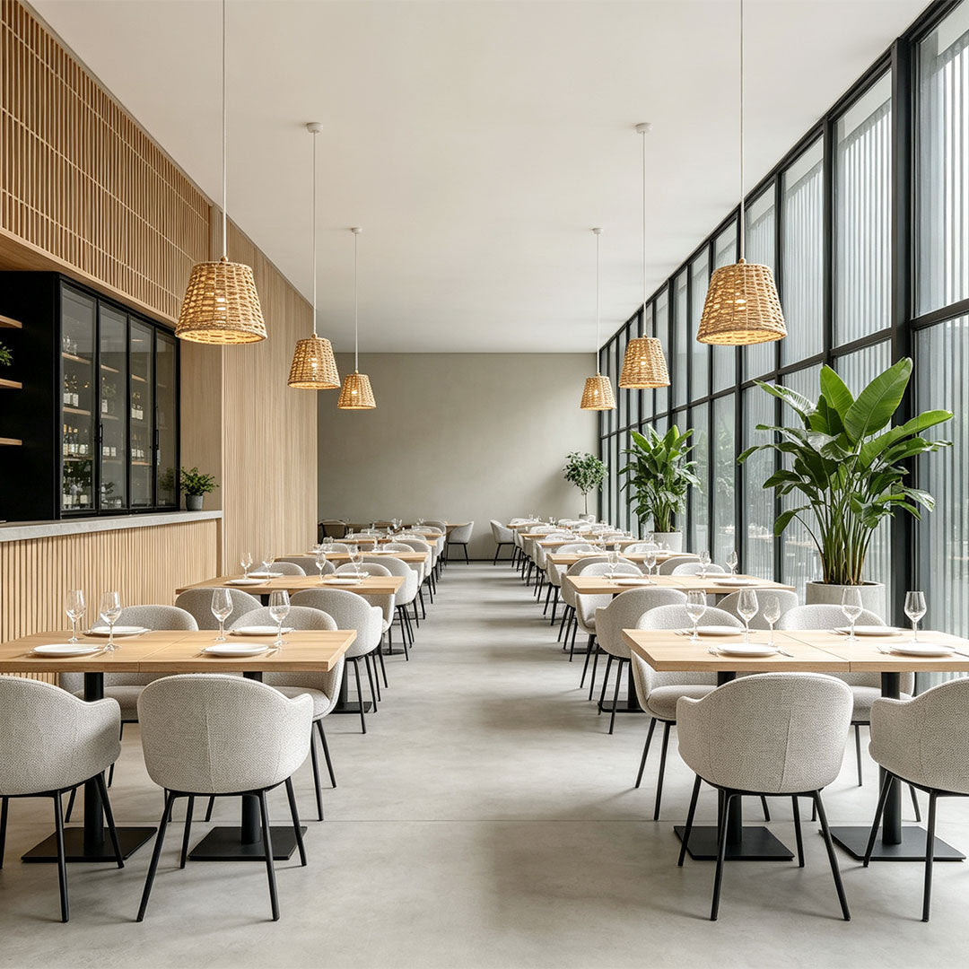 Rattan Wicker Pendant Light Nordic Metal Ceiling