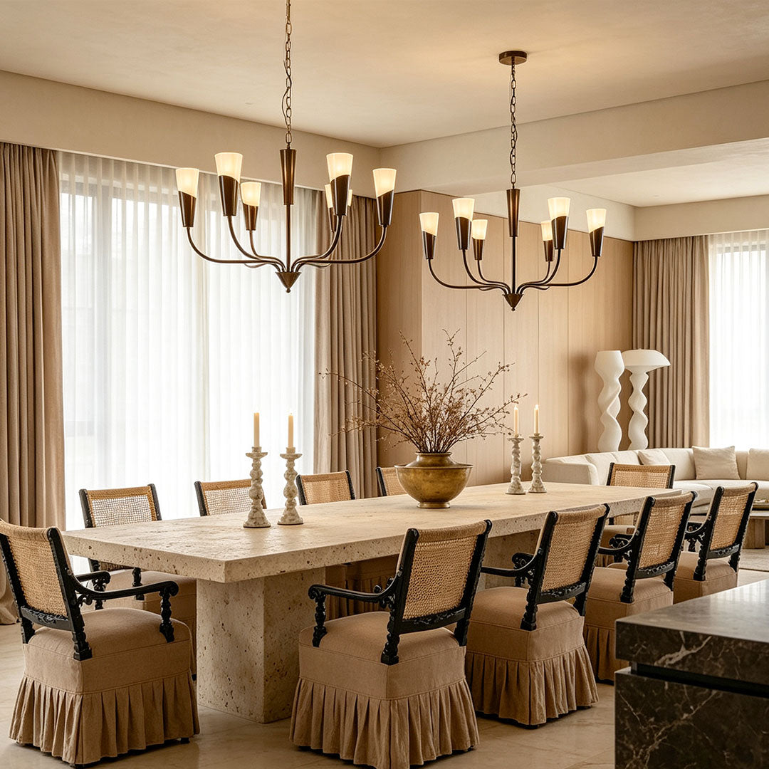 Vintage Italian Chandelier Minimalist Copper Ceiling