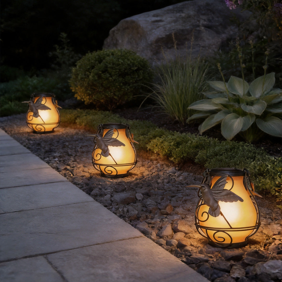 Gray Outdoor Light Pendant Hanging Flame-Inspired