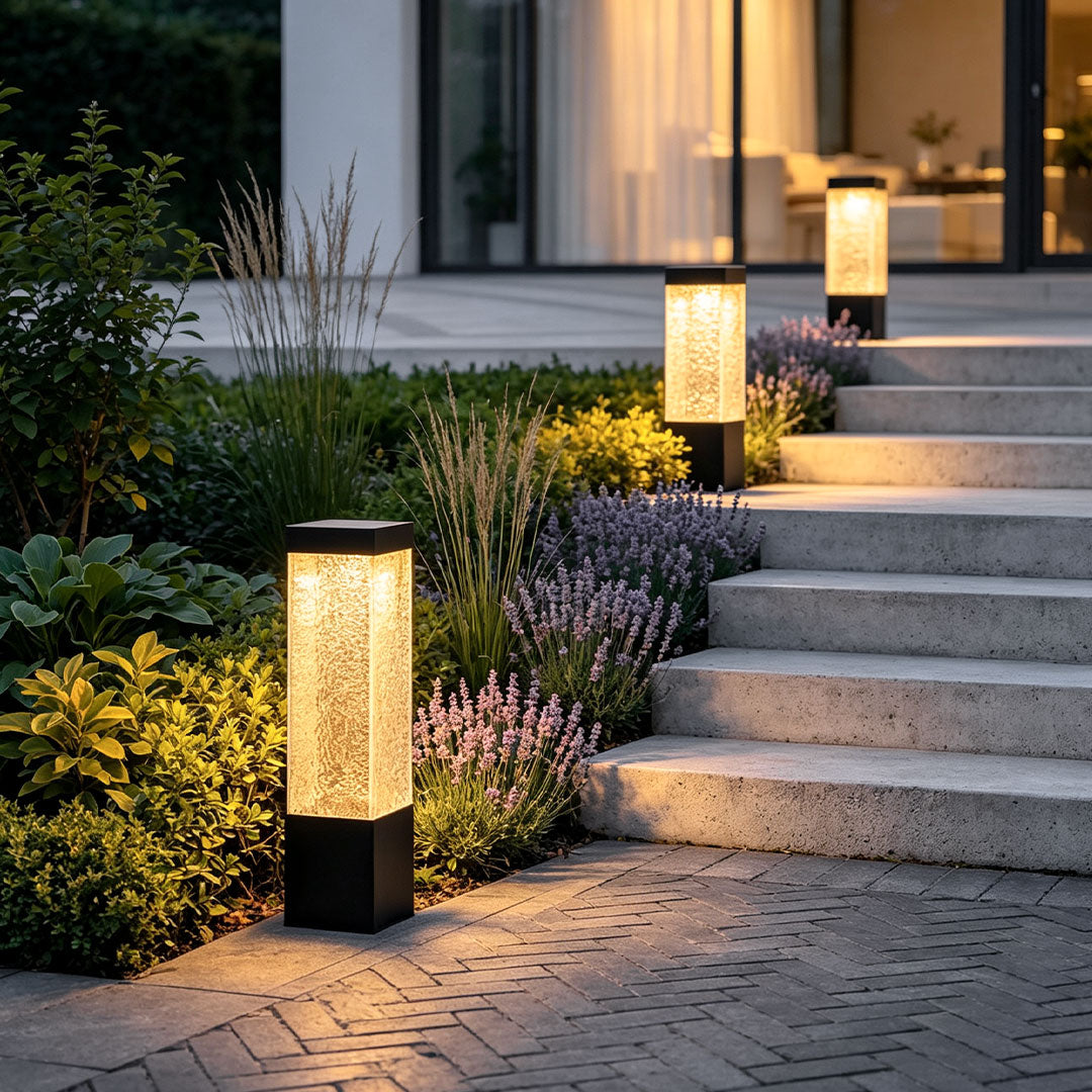 Outdoor Garden Bollard Lights Modern Metal Landscape