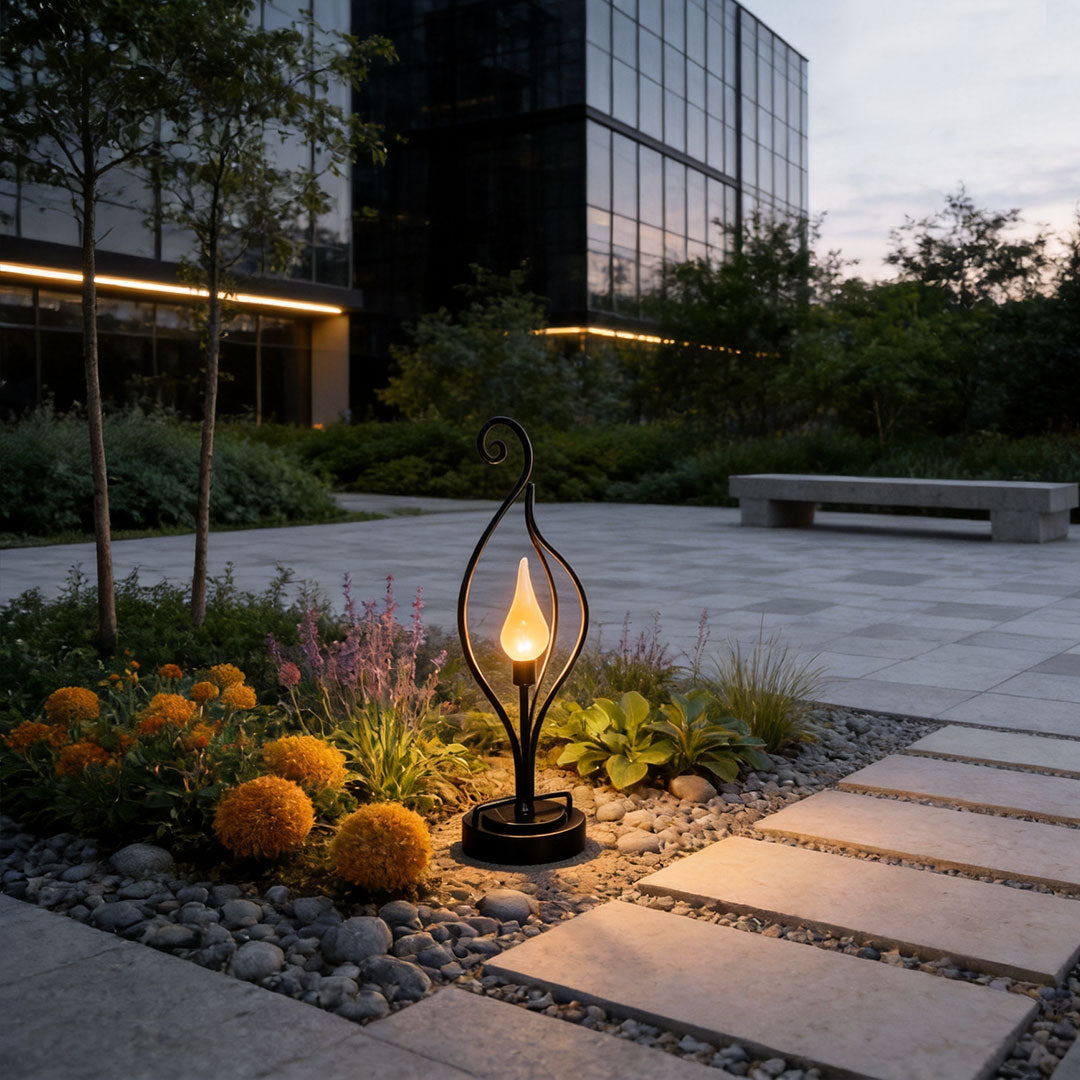 Flame Solar Garden Lights Outdoor Landscape