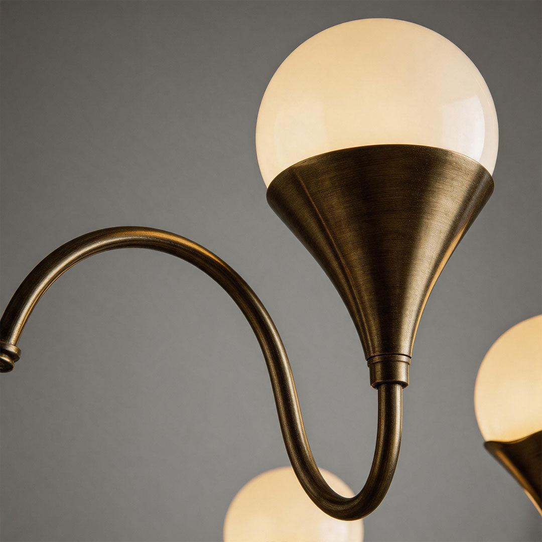 Vintage Italian Chandelier Minimalist Copper Ceiling