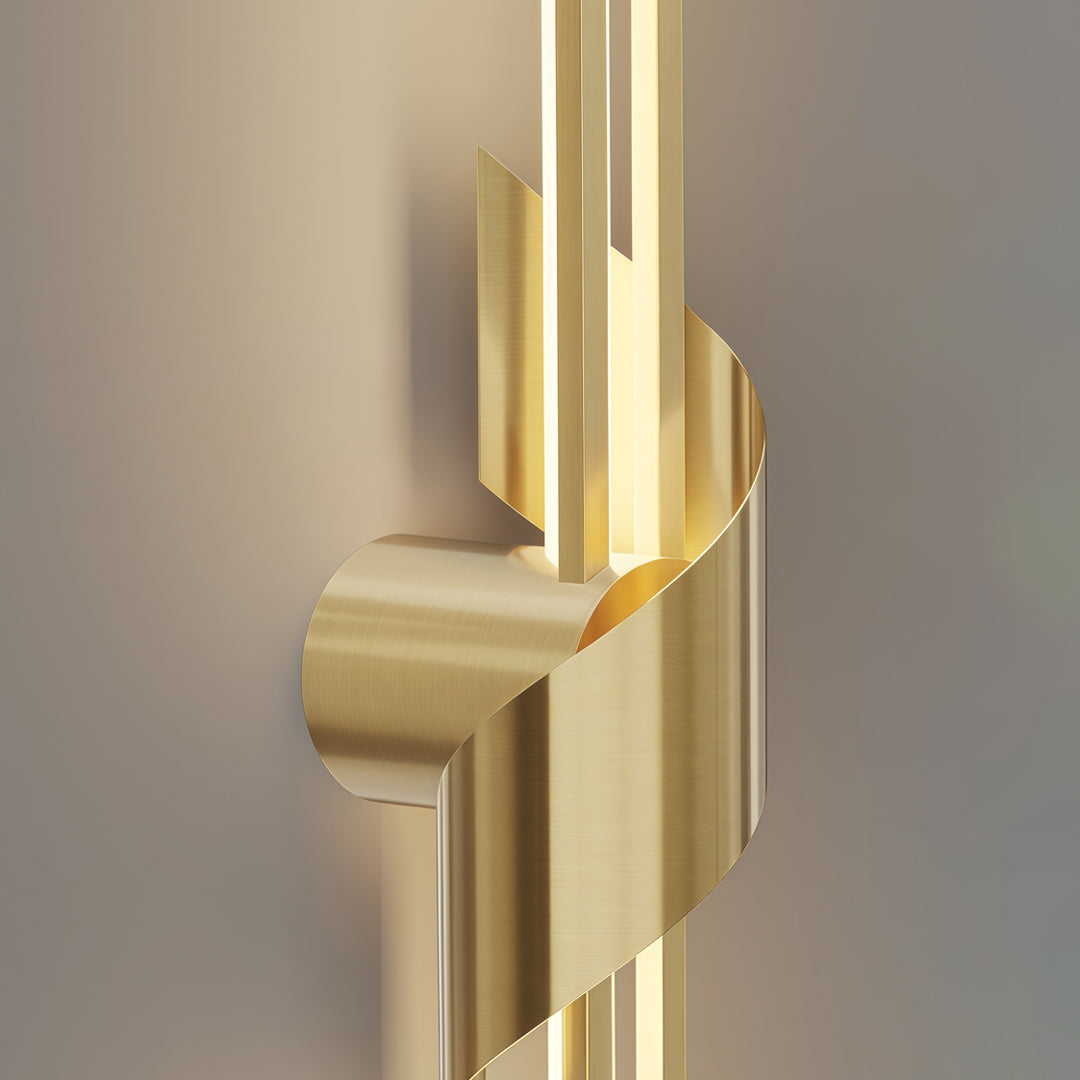 2 Lamp Linear Wall Sconce Italian Luxury Solid
