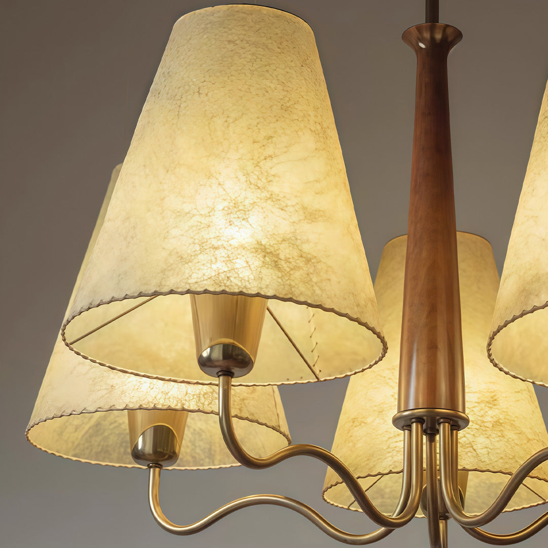 Metal Dining Room Chandelier French Vintage Fabric