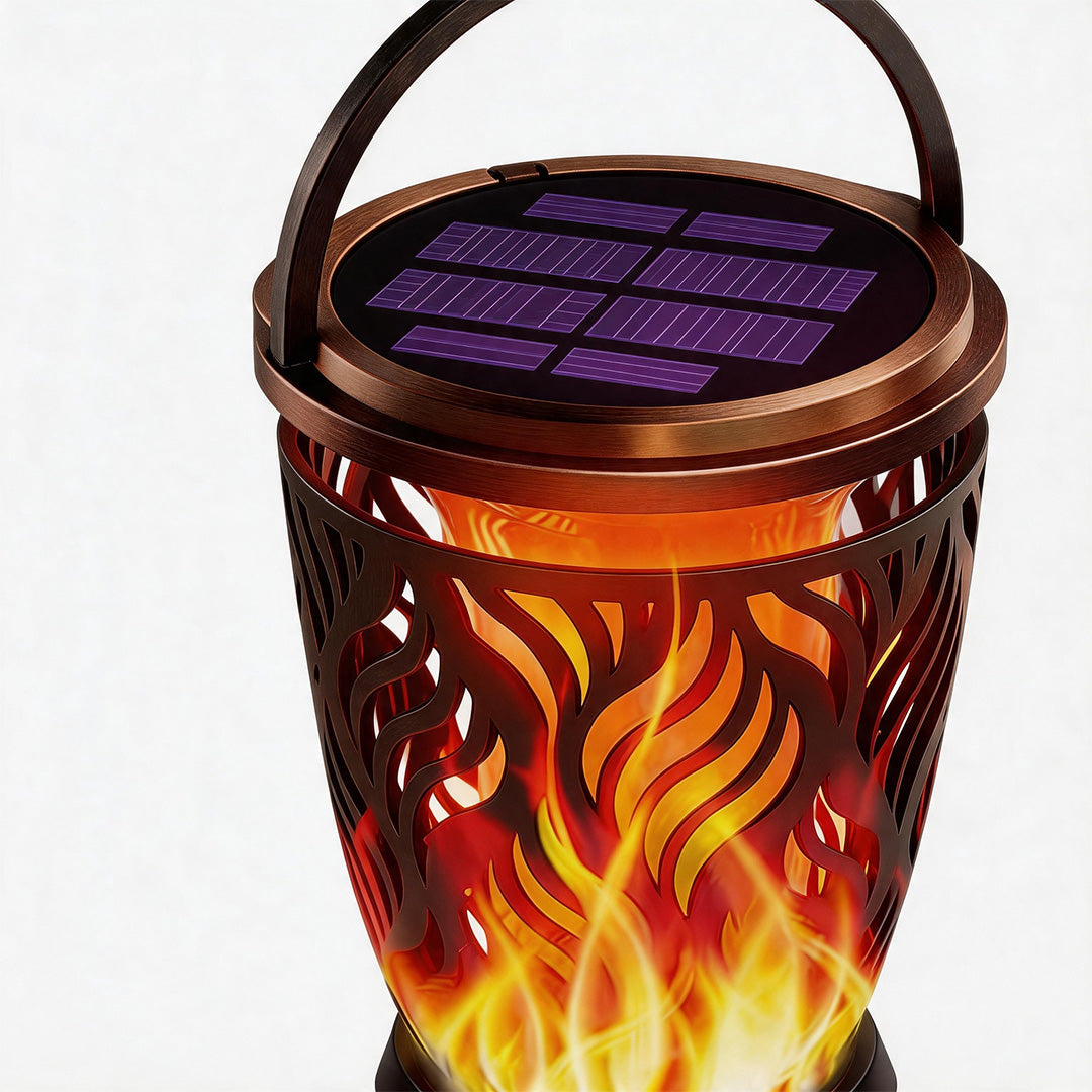Hanging Landscape Lights Solar Flame Outdoor