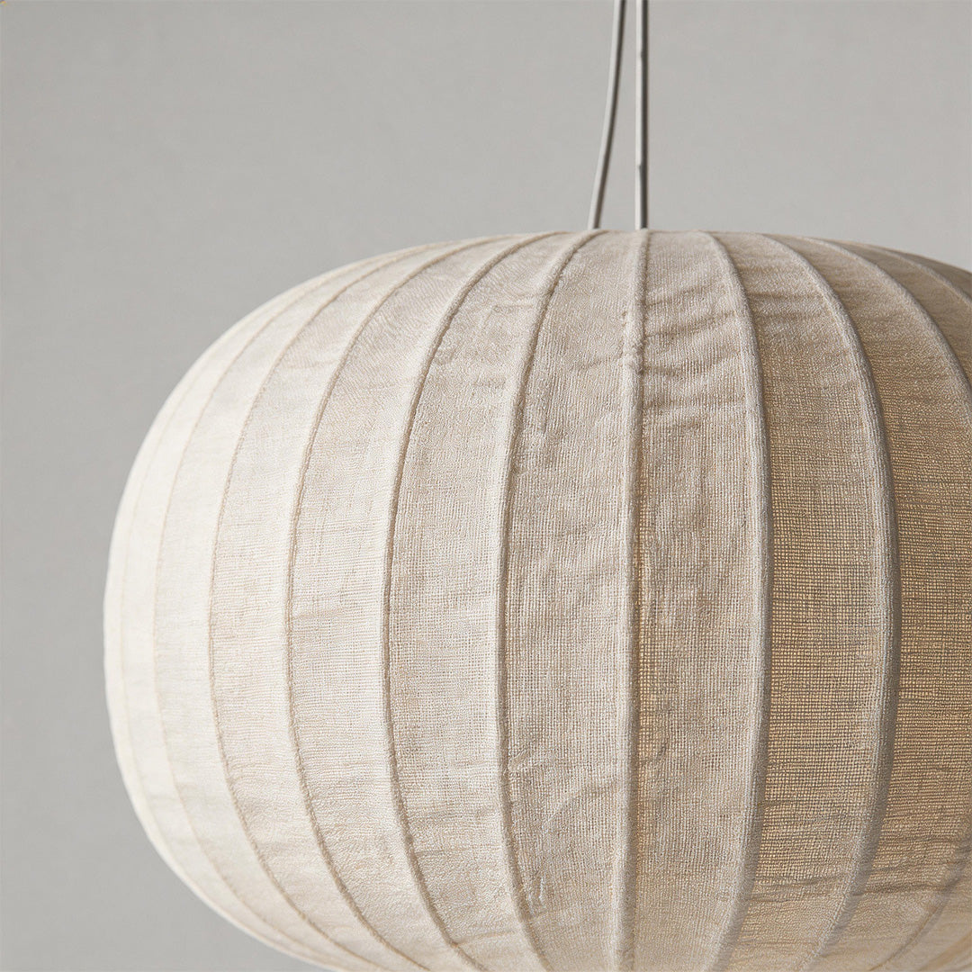 White Modern Chandelier Wabi-Sabi Silk Fabric
