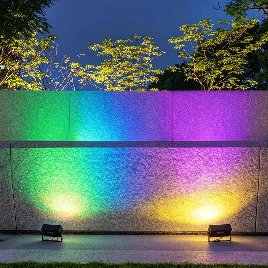 Colored Flood Lights Modern Outdoor RGB LED Metal Light
