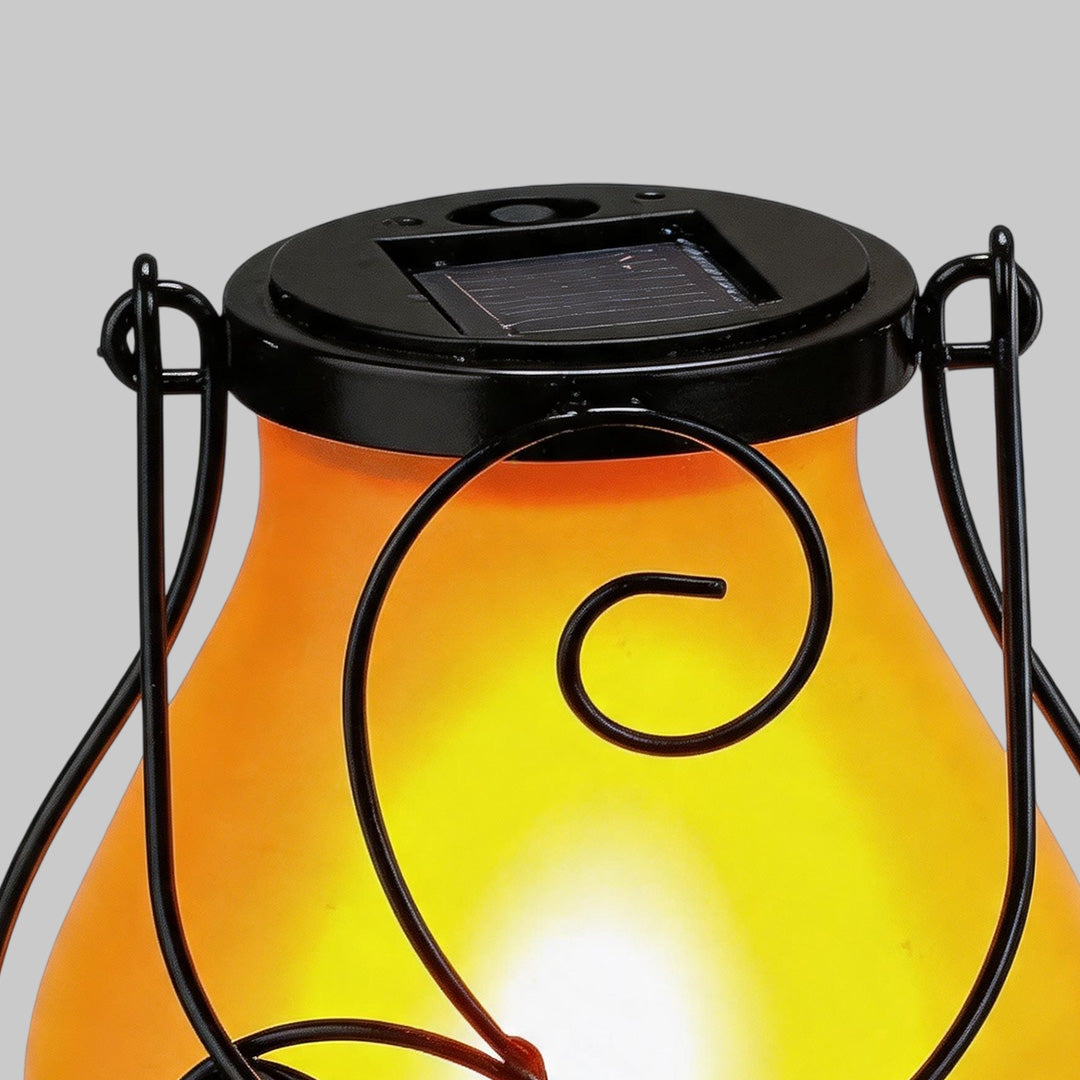 Gray Outdoor Light Pendant Hanging Flame-Inspired