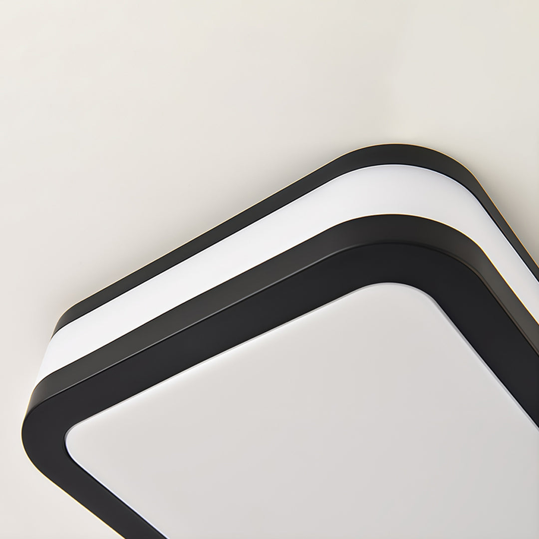 Black Flush Mount Lights Modern Minimalist Metal Light