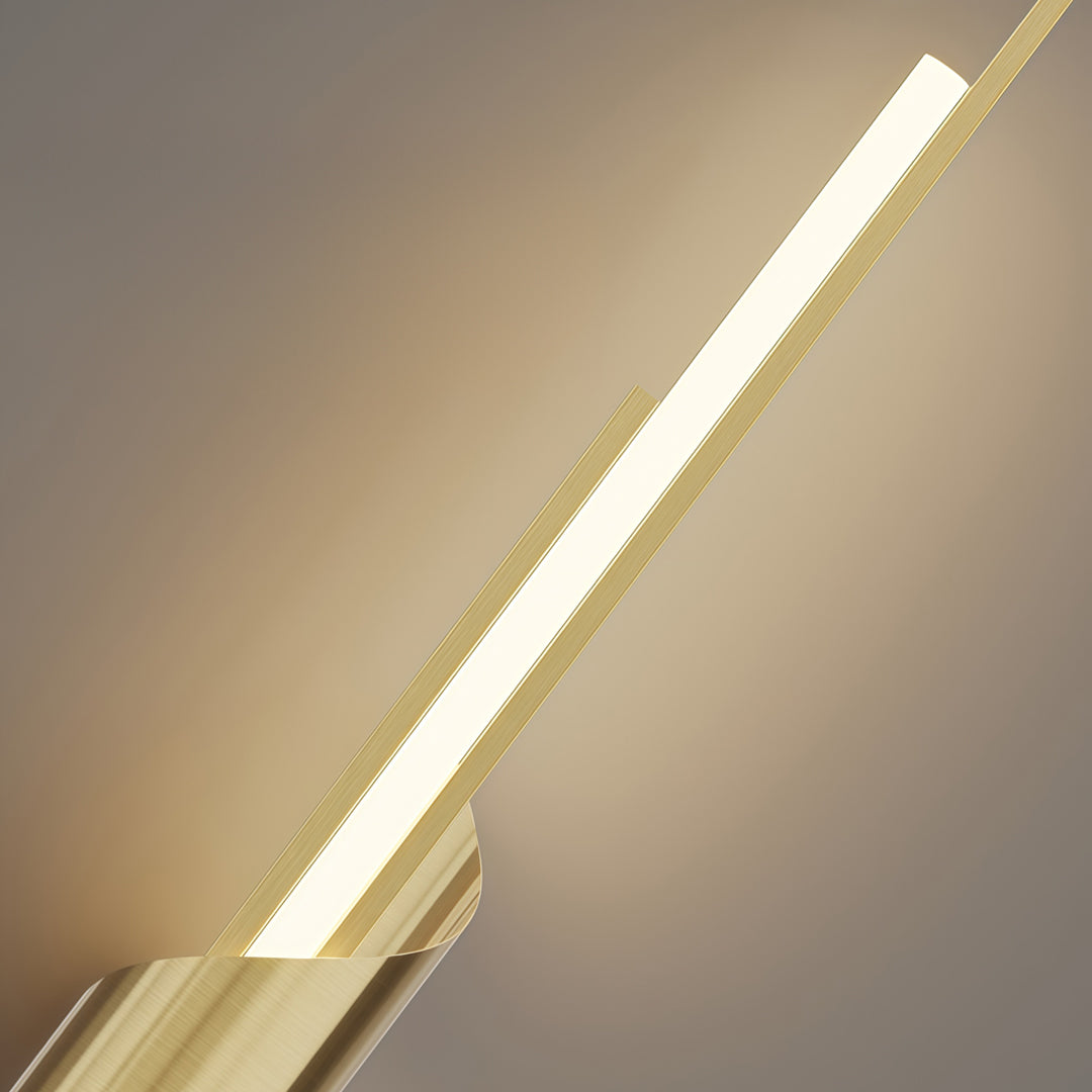 2 Lamp Linear Wall Sconce Italian Luxury Solid