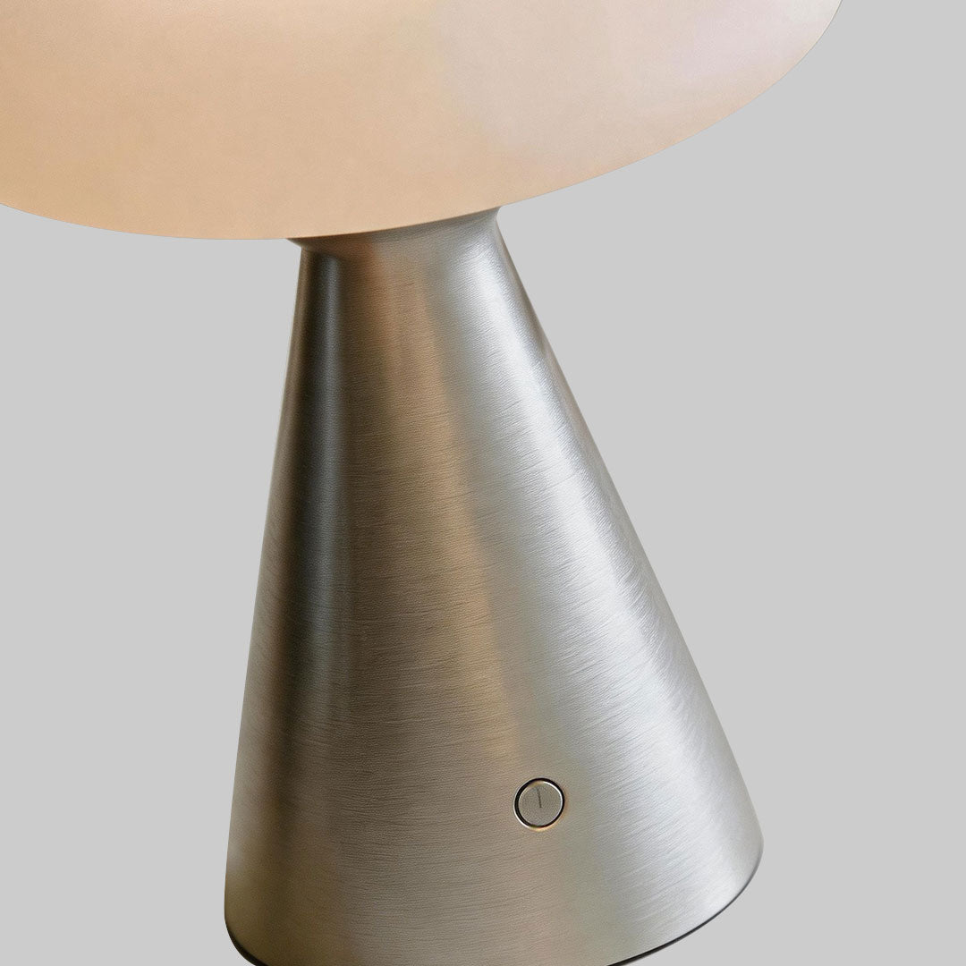 Glass Mushroom Table Lamp Vintage Ambient Reading