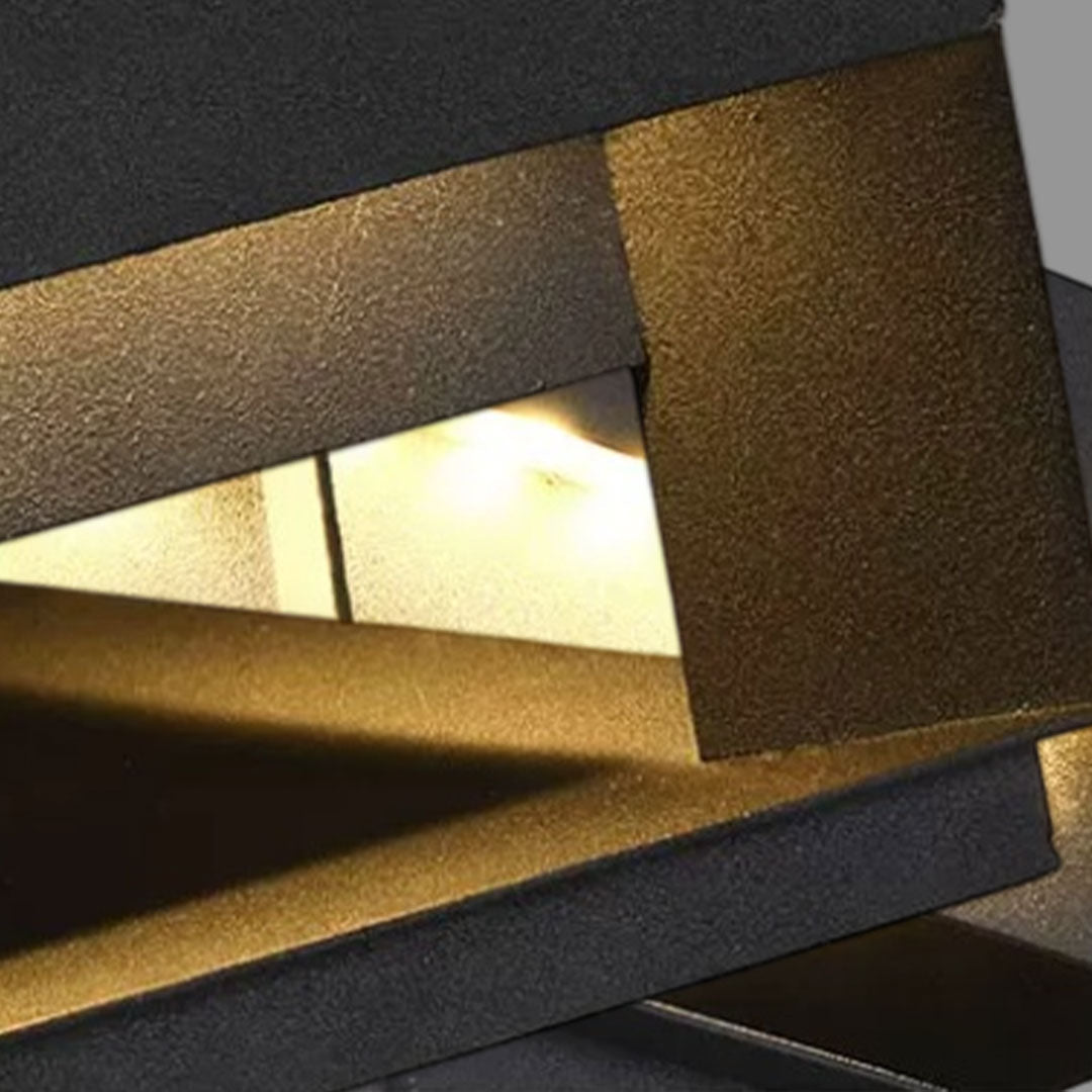 Driveway Entrance Pillar Lights Modern Square Metal
