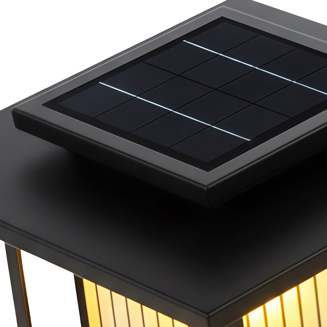 Driveway Pillar Solar Lights Modern Outdoor Gate Lighting