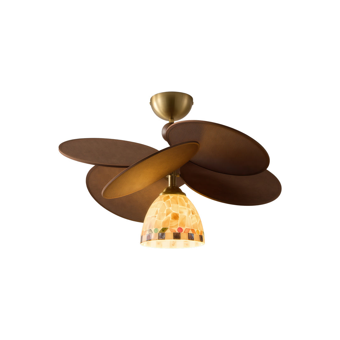 Art Deco Flush Mount Light Fixture Vintage French Shell Light
