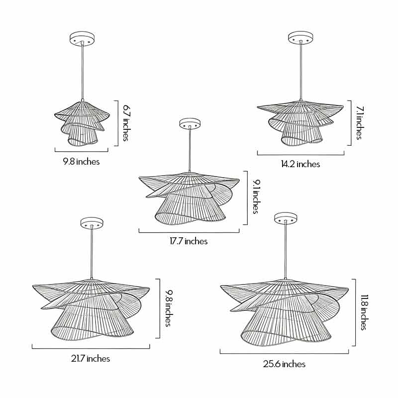 Bamboo Pendant Light Fixtures Japanese Woven Ceiling