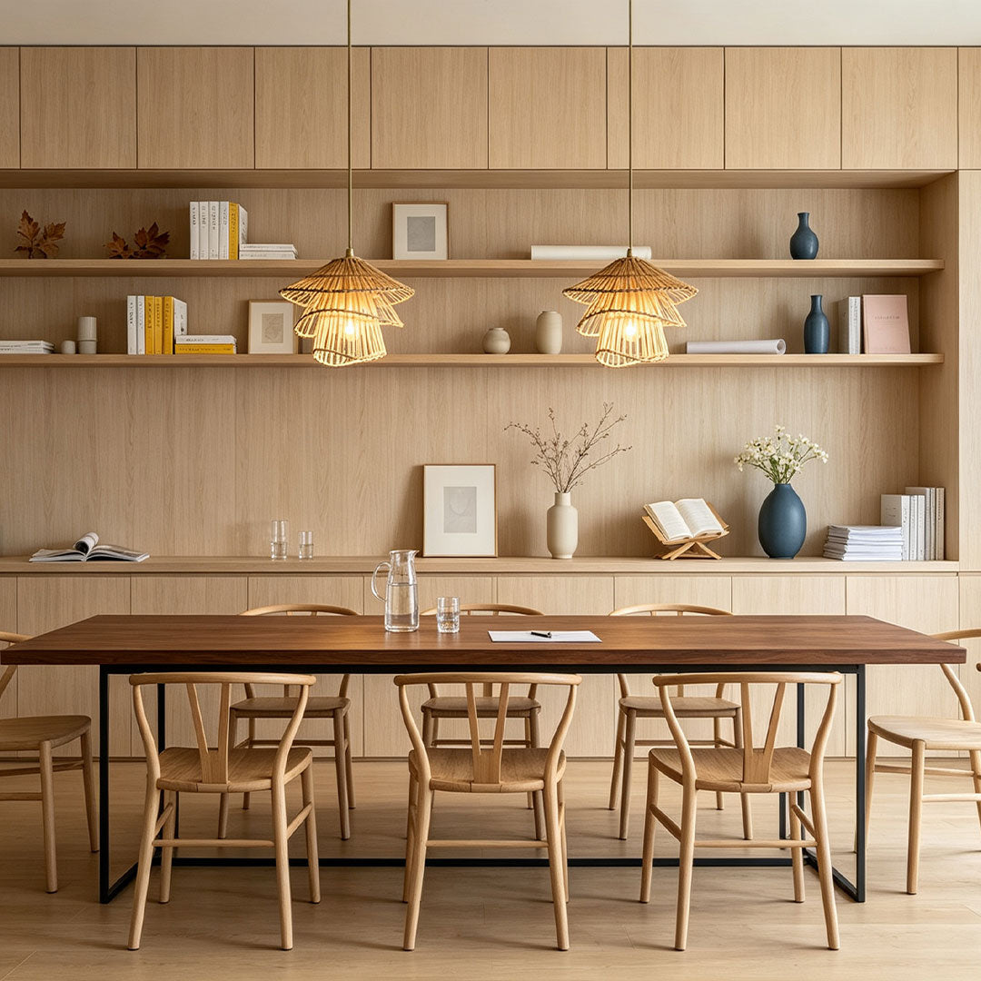 Bamboo Pendant Light Fixtures Japanese Woven Ceiling