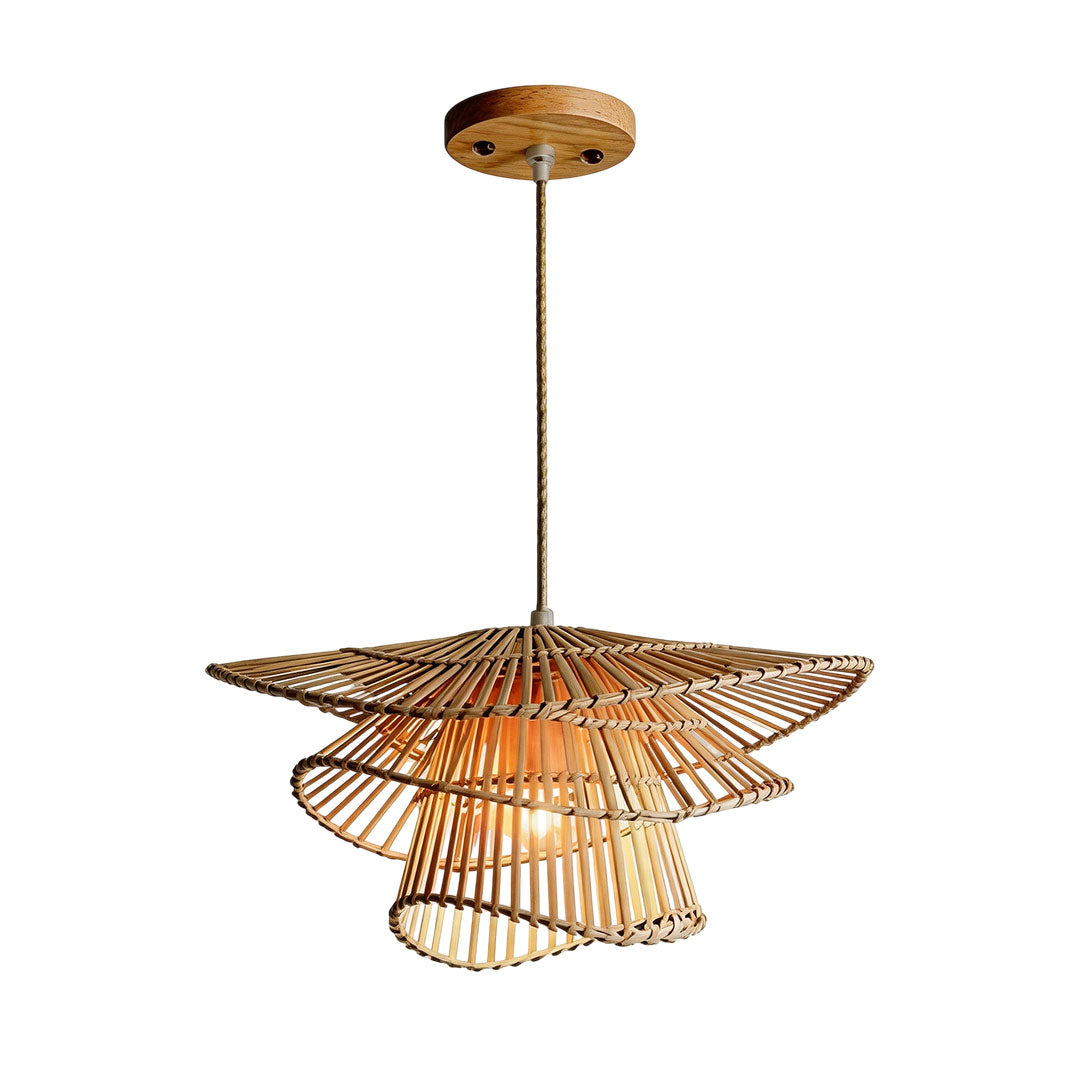 Bamboo Pendant Light Fixtures Japanese Woven Ceiling