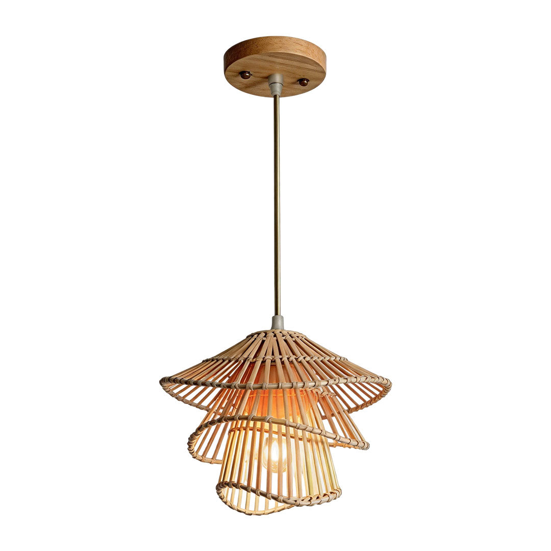 Bamboo Pendant Light Fixtures Japanese Woven Ceiling