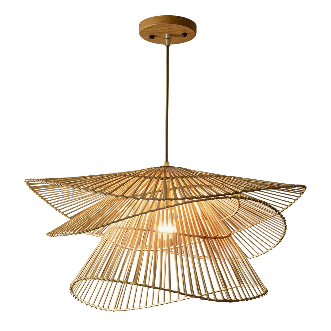 Bamboo Pendant Light Fixtures Japanese Woven Ceiling