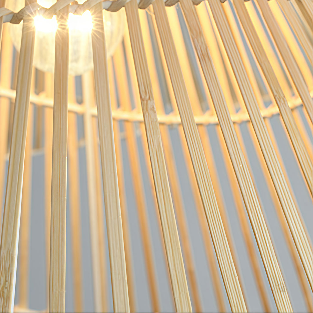Bamboo Pendant Light Fixtures Japanese Woven Ceiling