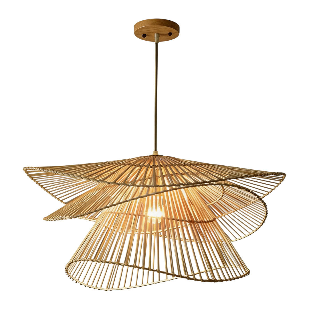 Bamboo Pendant Light Fixtures Japanese Woven Ceiling