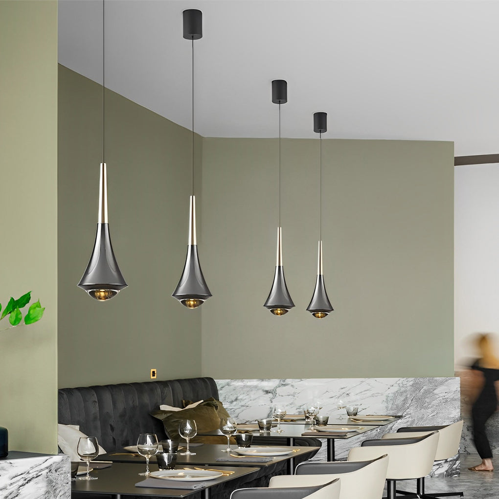 Open-Box Black Cone Pendant Lights Modern Creative LED