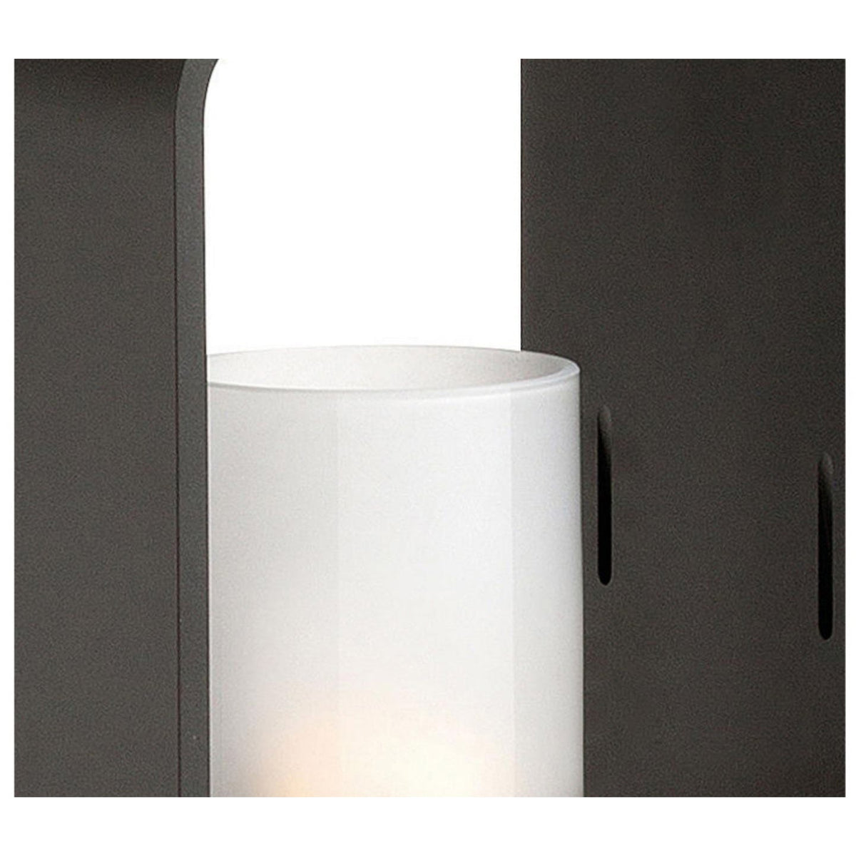Open-Box Black Lantern Outdoor Light Rectangular Frame