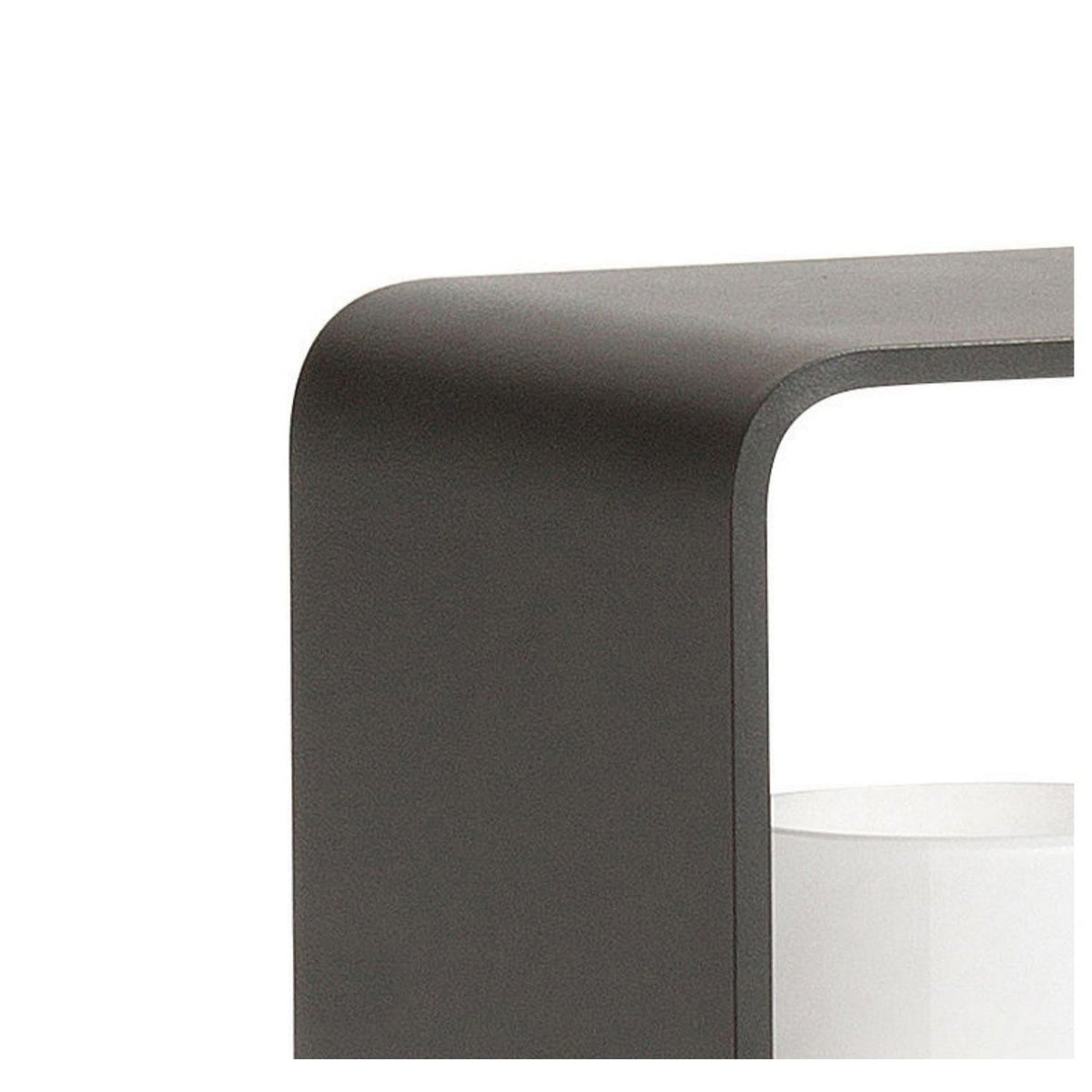 Open-Box Black Lantern Outdoor Light Rectangular Frame