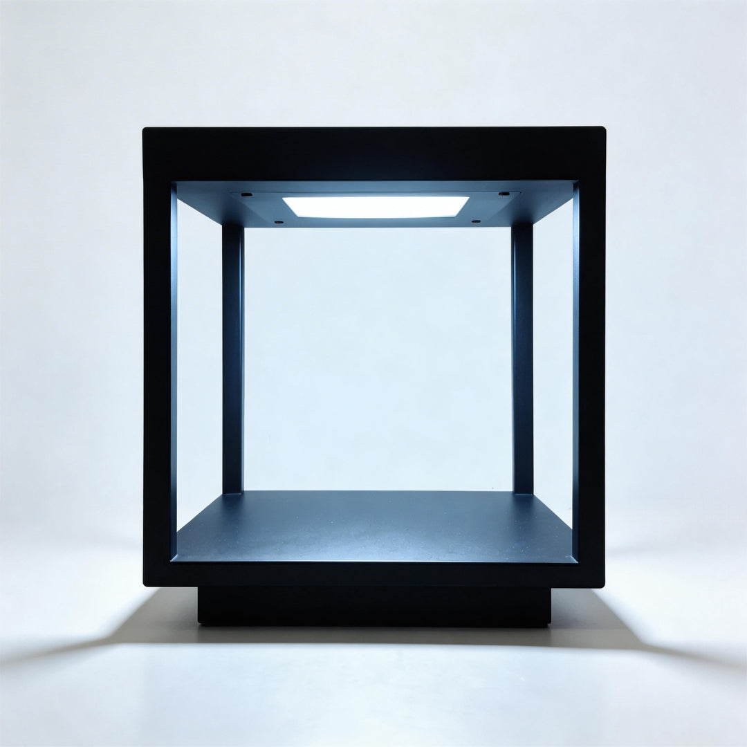 Concrete Pillar Lights Modern Open-Frame Square LED