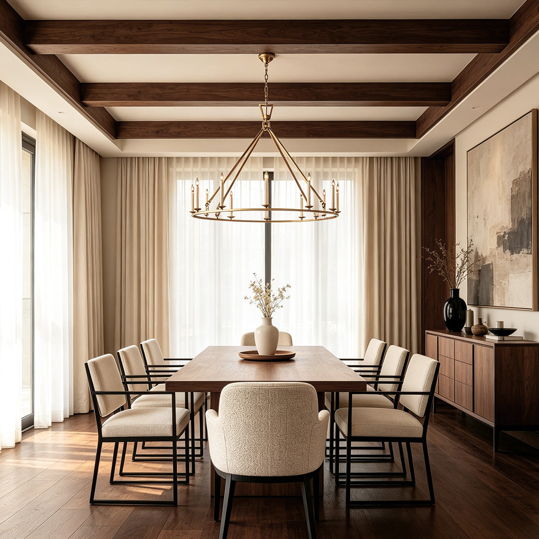 Candles Chandelier American Retro Style Metal Ceiling Light