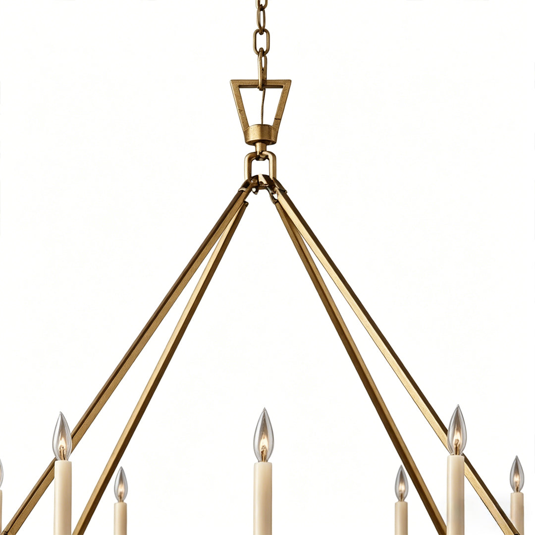 Candles Chandelier American Retro Style Metal Ceiling Light