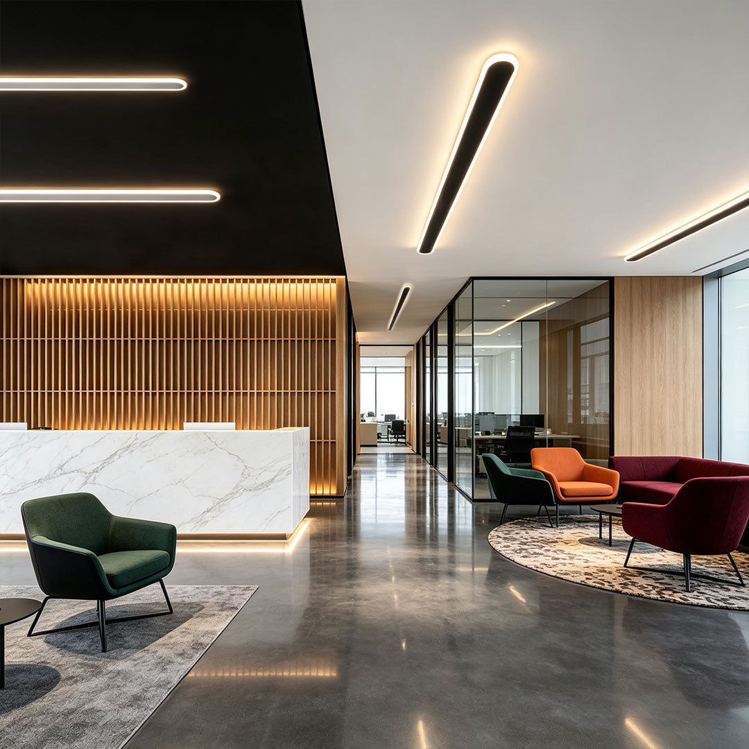 Ceiling Linear Lights Modern Minimalist Metal LED