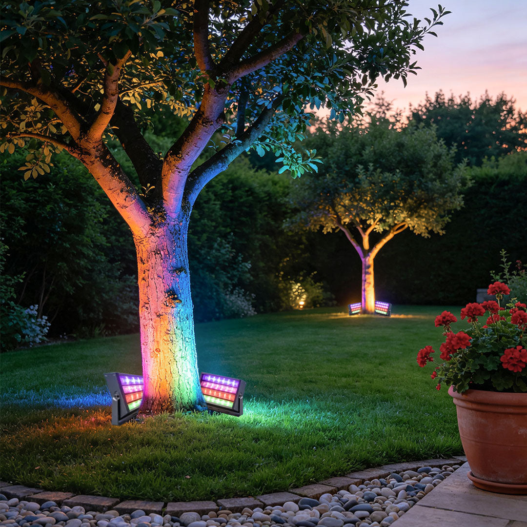 Colored Flood Lights Modern Outdoor RGB LED Metal Light