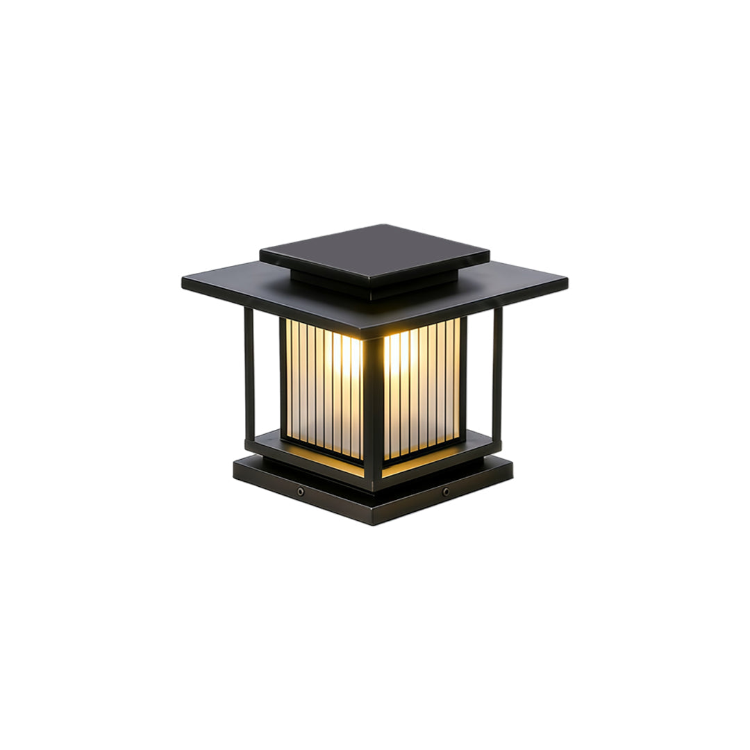 Driveway Pillar Solar Lights Modern Outdoor Gate Lighting