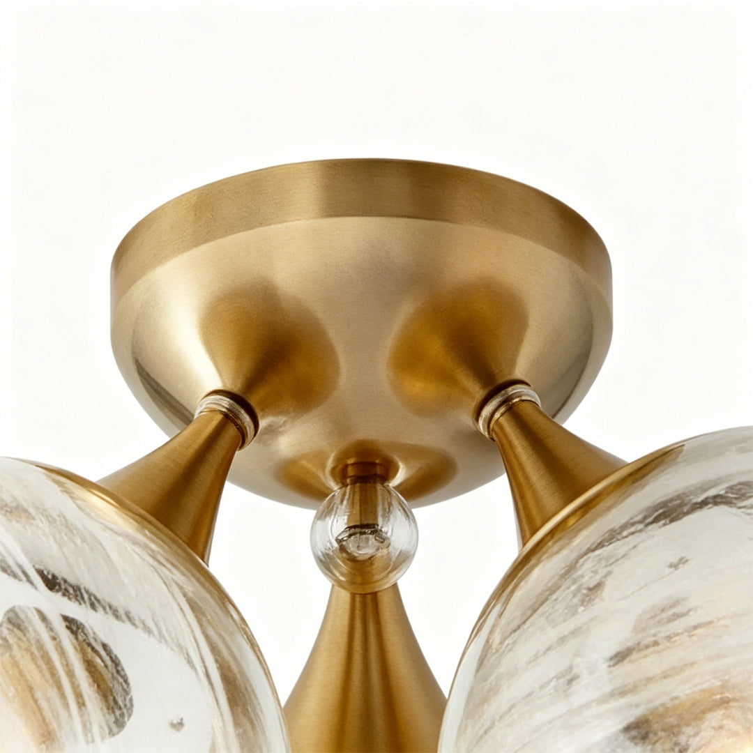 Contemporary Flush Mount Light Fixtures Classic Cloud Glass Light