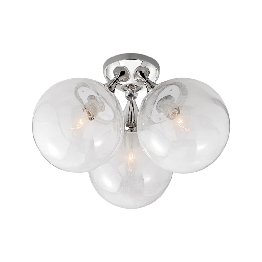 Contemporary Flush Mount Light Fixtures Classic Cloud Glass Light