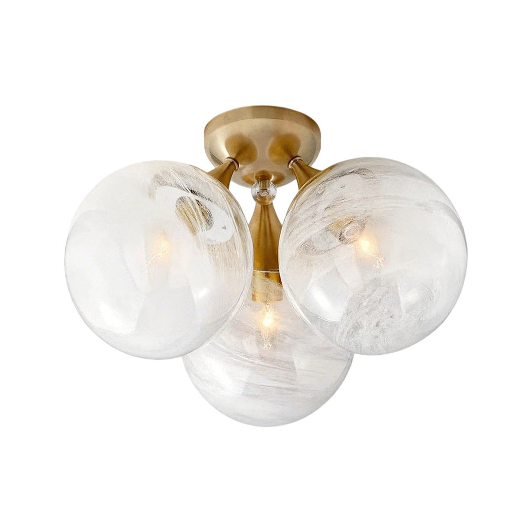 Contemporary Flush Mount Light Fixtures Classic Cloud Glass Light