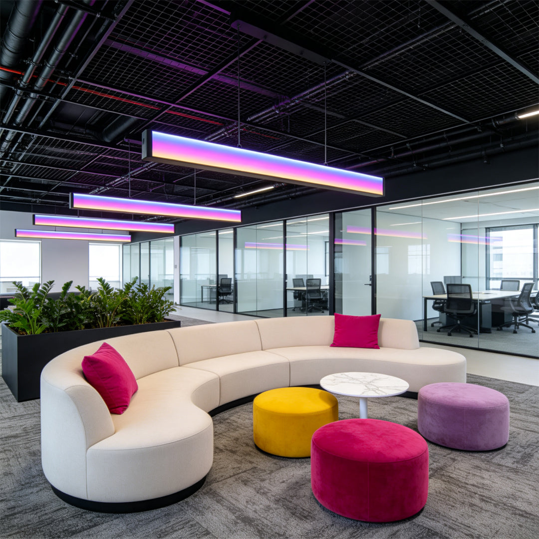 Contemporary Linear Chandeliers Luxury RGB Ceiling