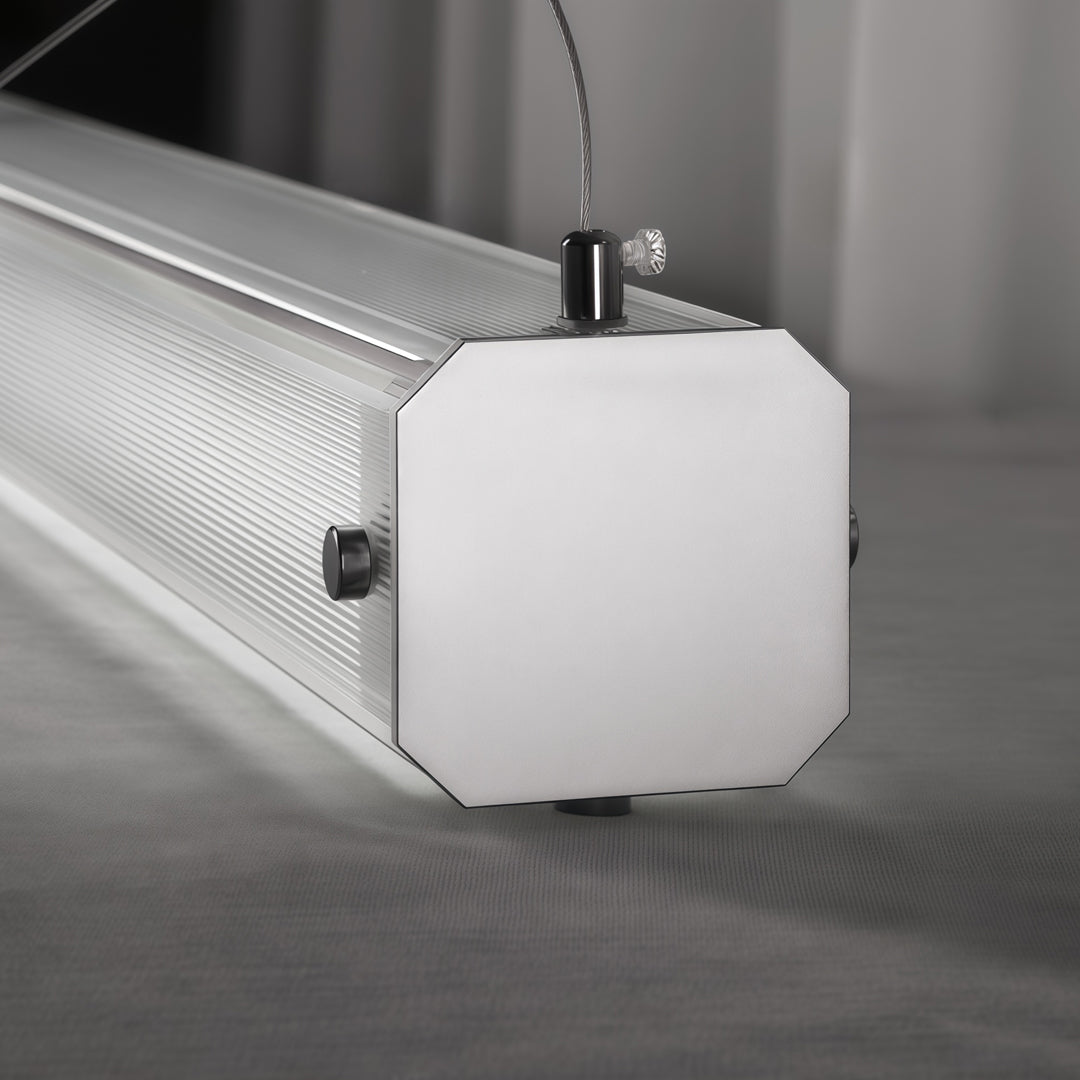 Contemporary Linear Suspension Lighting Metal