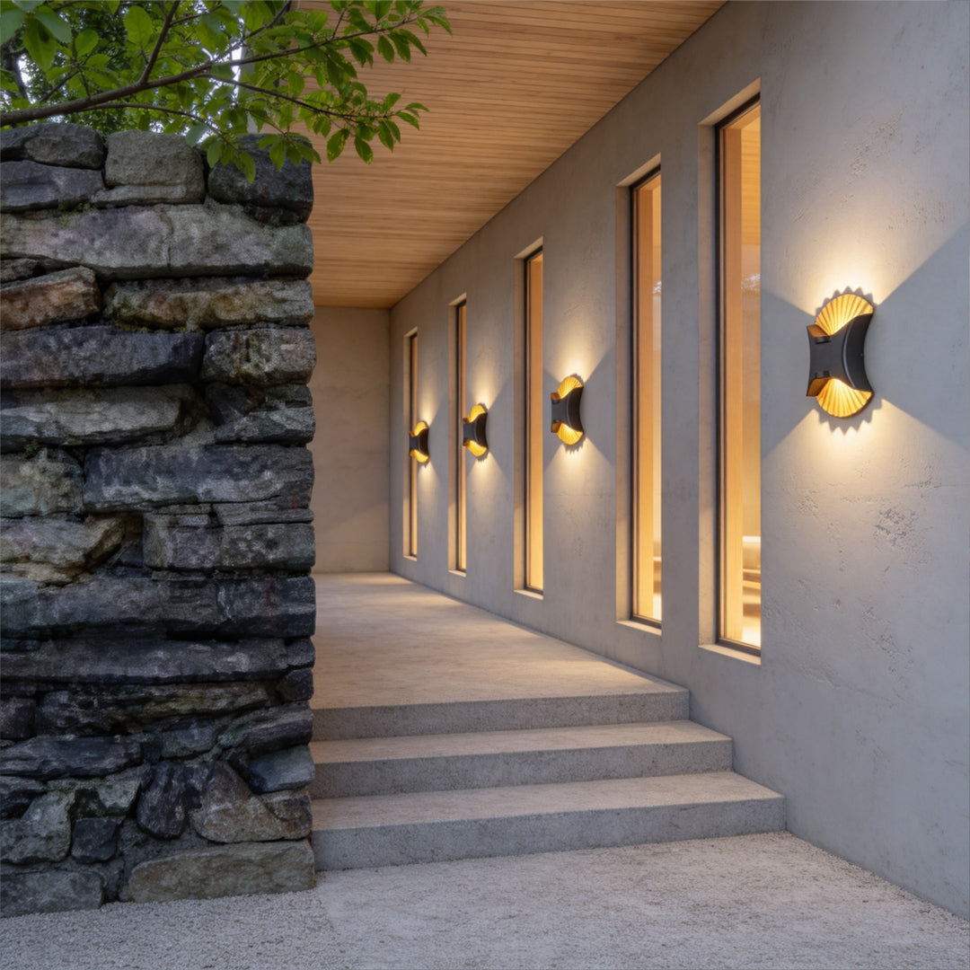 Outdoor up down Wall Light Modern Double-Shell LED Garden Light