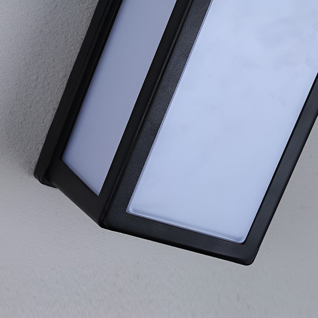 Contemporary Outdoor Wall Light Black LED Waterproof