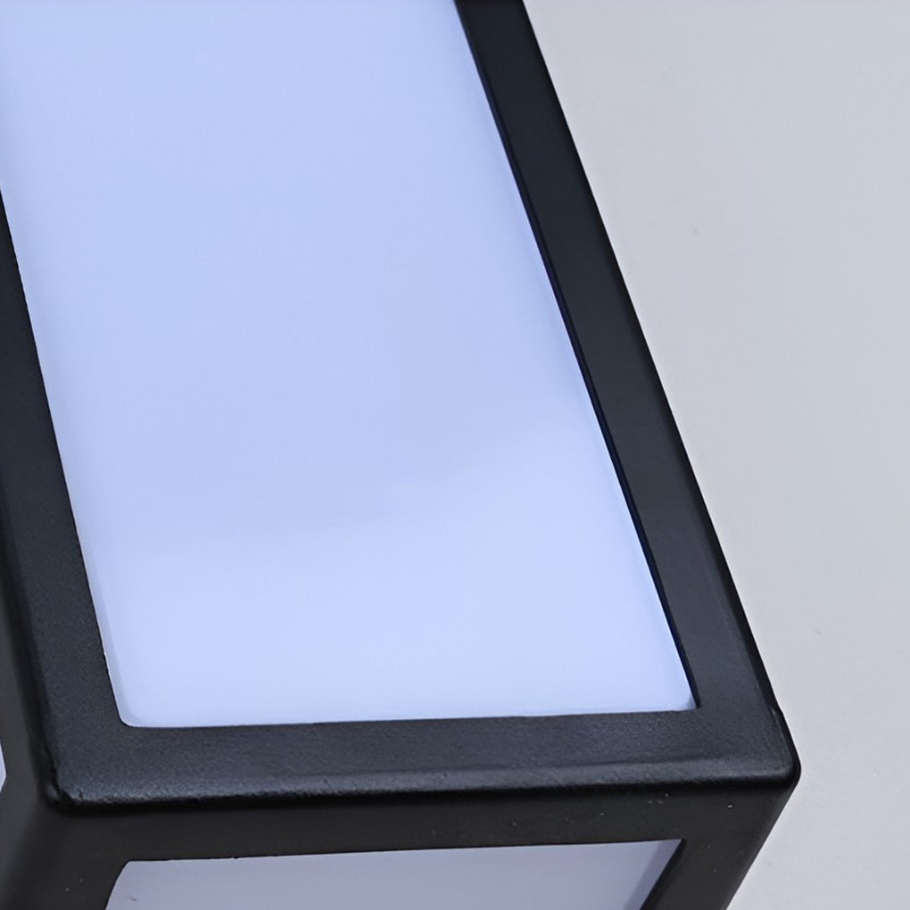 Contemporary Outdoor Wall Light Black LED Waterproof