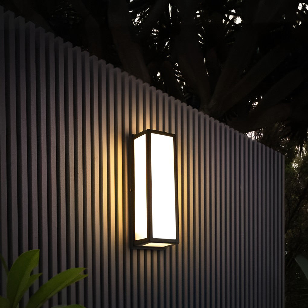 Contemporary Outdoor Wall Light Black LED Waterproof