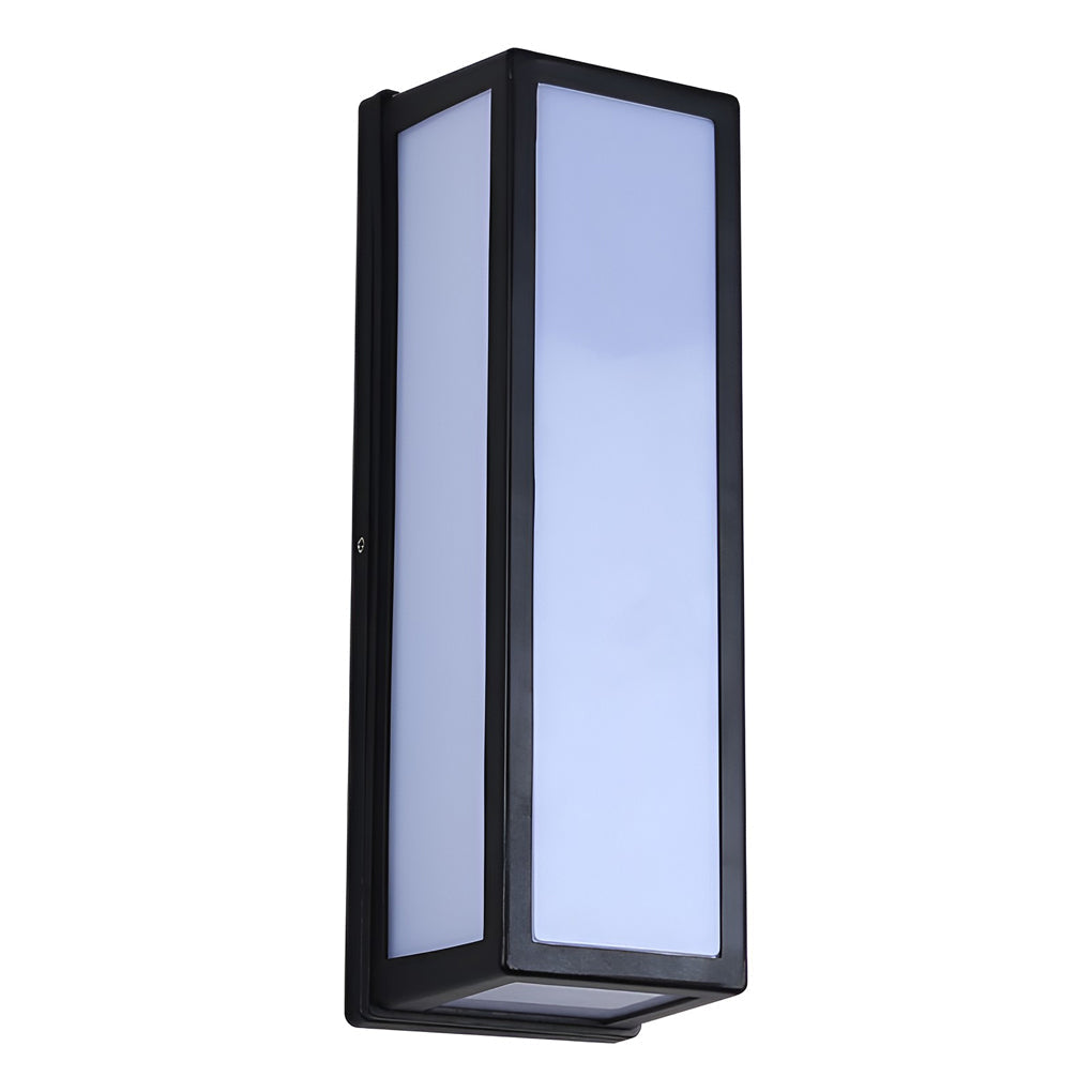Contemporary Outdoor Wall Light Black LED Waterproof