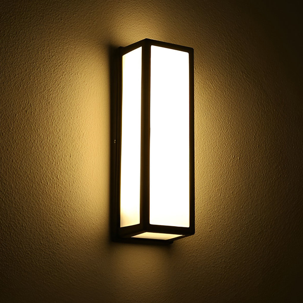 Contemporary Outdoor Wall Light Black LED Waterproof