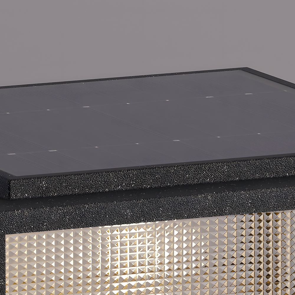 Open-Box Outdoor Pillar Light Fixtures Cast Aluminum Square