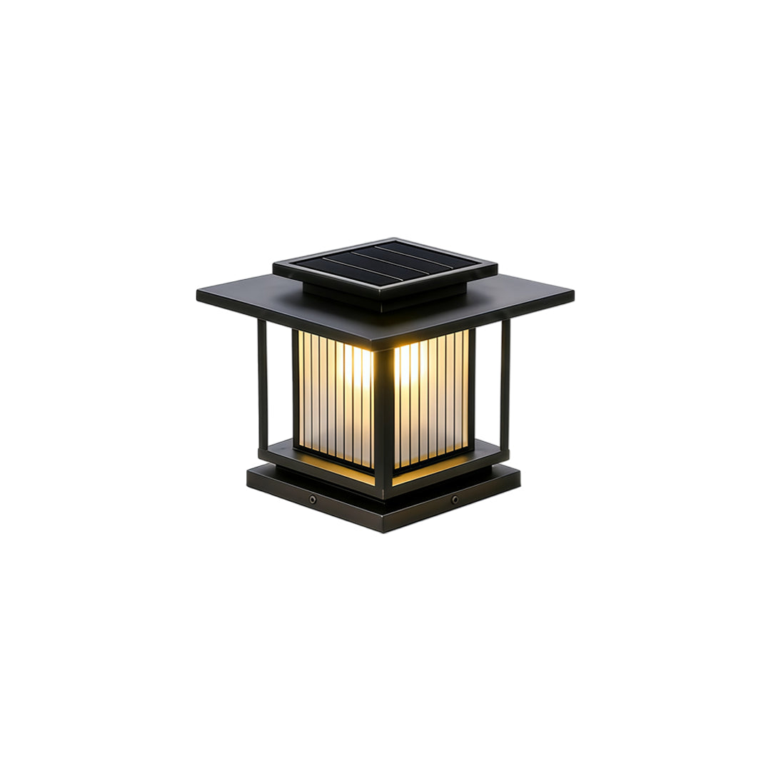 Driveway Pillar Solar Lights Modern Outdoor Gate Lighting