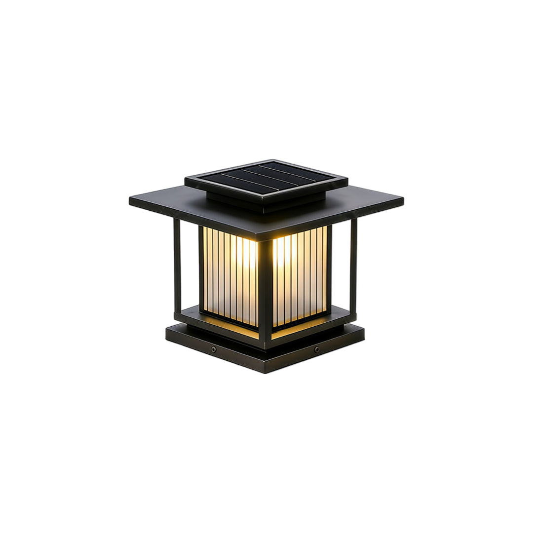 Driveway Pillar Solar Lights Modern Outdoor Gate Lighting