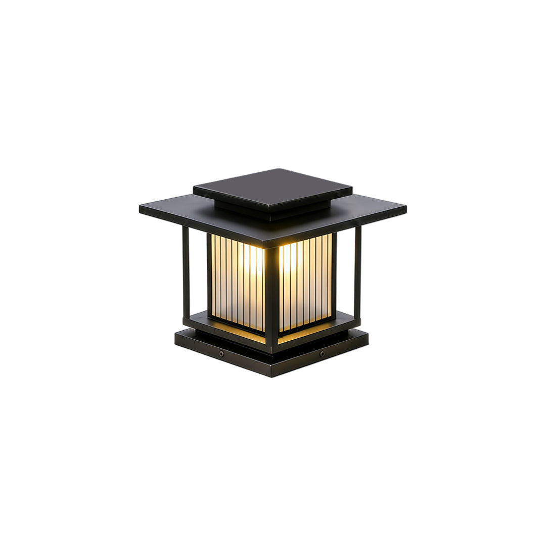 Driveway Pillar Solar Lights Modern Outdoor Gate Lighting